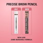 Makeup Revolution Precise Brow Lápiz de Crema para Cejas y Brocha 2-en-1 Ebony